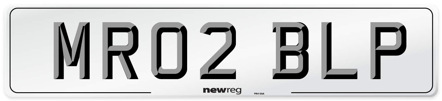 MR02 BLP Number Plate from New Reg